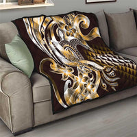 Aloha Gold Tribal Honu Tattoo Quilt LT9 - Polynesian Pride