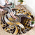 Aloha Gold Tribal Honu Tattoo Round Carpet