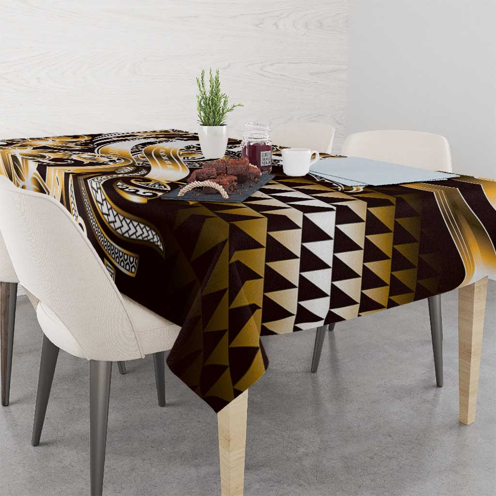 Aloha Gold Tribal Honu Tattoo Tablecloth LT9 - Polynesian Pride