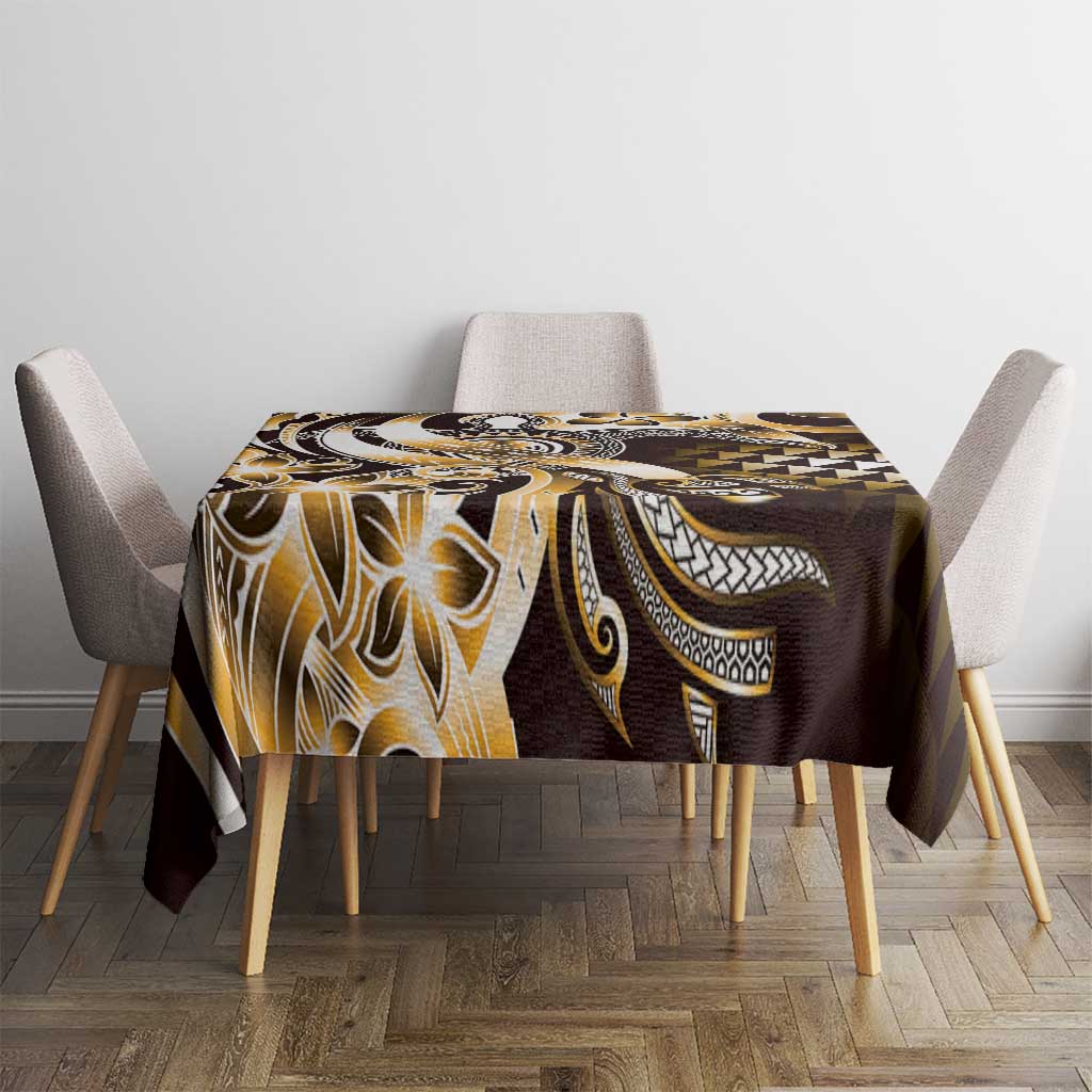 Aloha Gold Tribal Honu Tattoo Tablecloth LT9 - Polynesian Pride