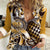 Aloha Gold Tribal Honu Tattoo Women Casual Shirt