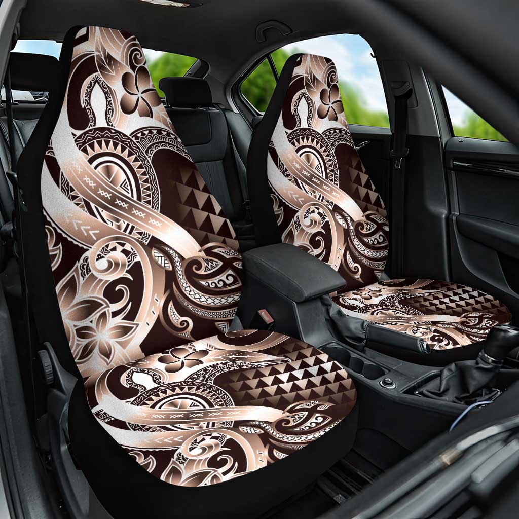 Aloha Mocha Mousse Tribal Honu Tattoo Car Seat Cover