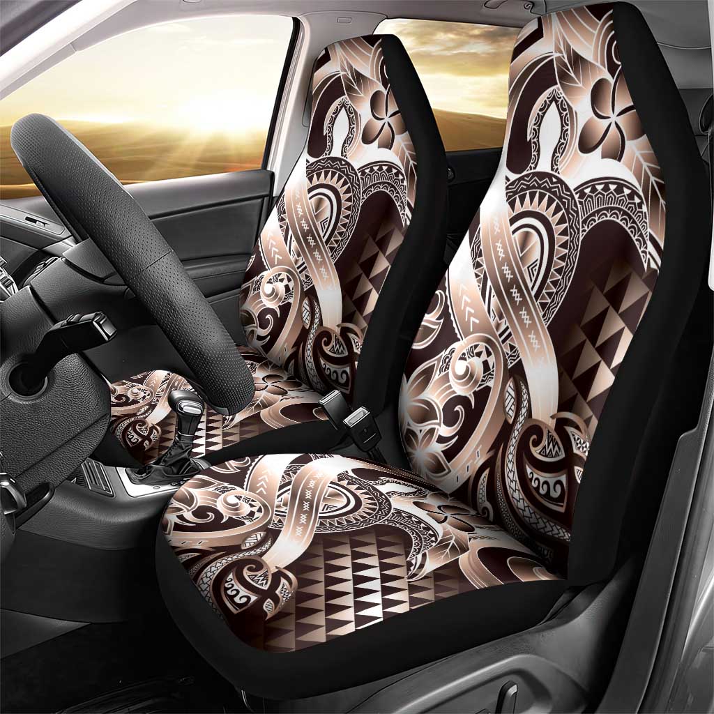 Aloha Mocha Mousse Tribal Honu Tattoo Car Seat Cover