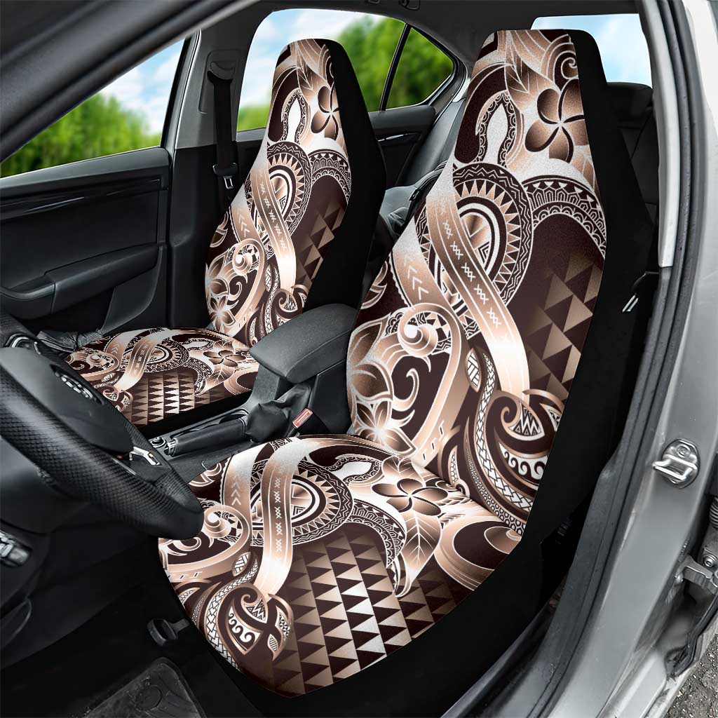 Aloha Mocha Mousse Tribal Honu Tattoo Car Seat Cover