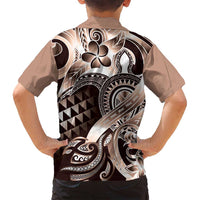 Aloha Mocha Mousse Tribal Honu Tattoo Family Matching Puletasi and Hawaiian Shirt LT9 - Polynesian Pride