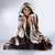 Aloha Mocha Mousse Tribal Honu Tattoo Hooded Blanket