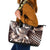 Aloha Mocha Mousse Tribal Honu Tattoo Leather Tote Bag