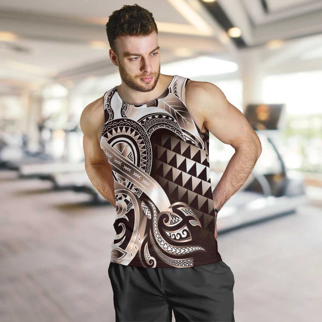 Aloha Mocha Mousse Tribal Honu Tattoo Men Tank Top