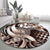 Aloha Mocha Mousse Tribal Honu Tattoo Round Carpet