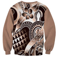 Aloha Mocha Mousse Tribal Honu Tattoo Sweatshirt LT9 - Polynesian Pride