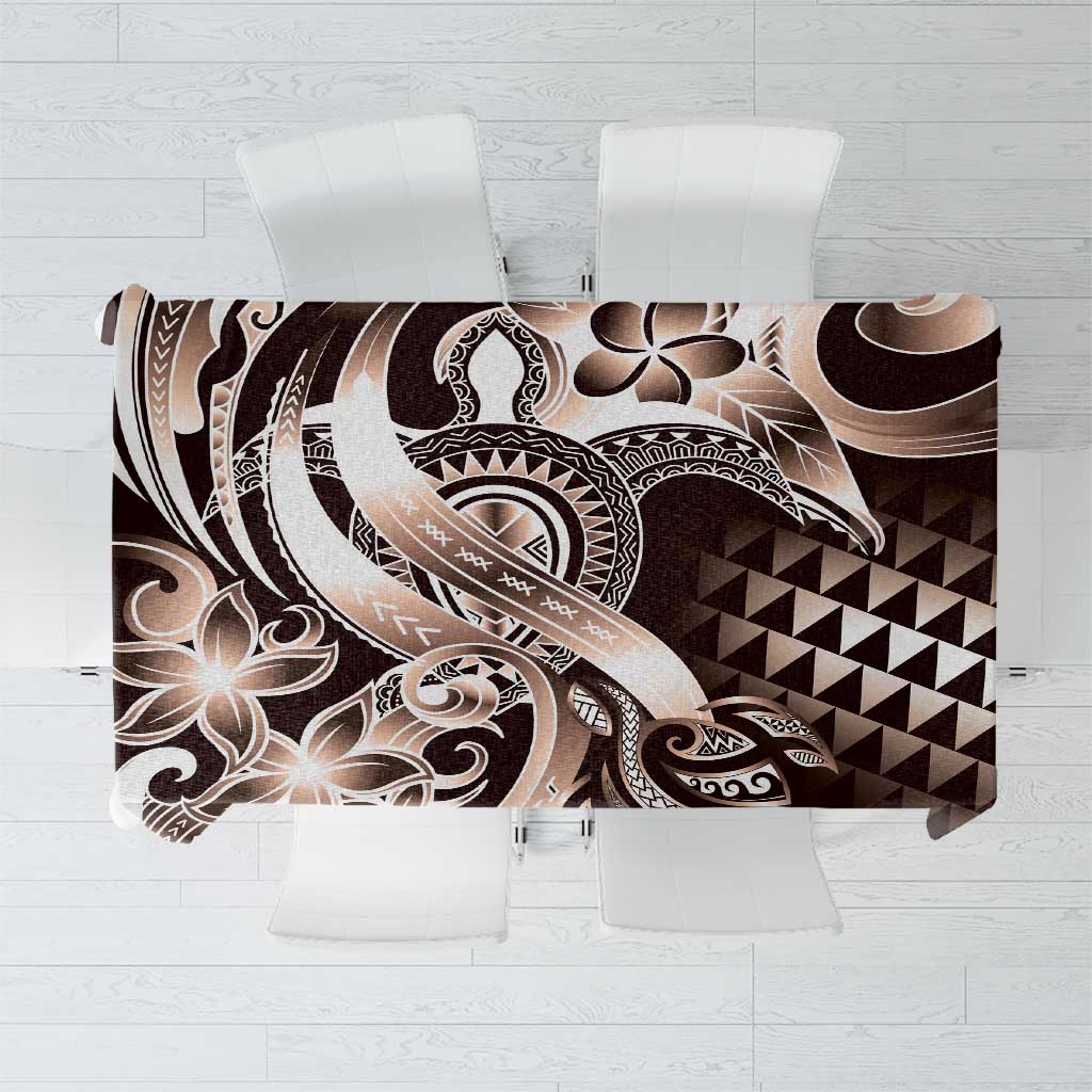 Aloha Mocha Mousse Tribal Honu Tattoo Tablecloth LT9 Mocha Mousse - Polynesian Pride