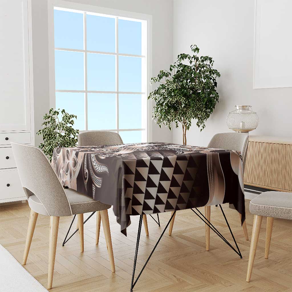 Aloha Mocha Mousse Tribal Honu Tattoo Tablecloth LT9 - Polynesian Pride
