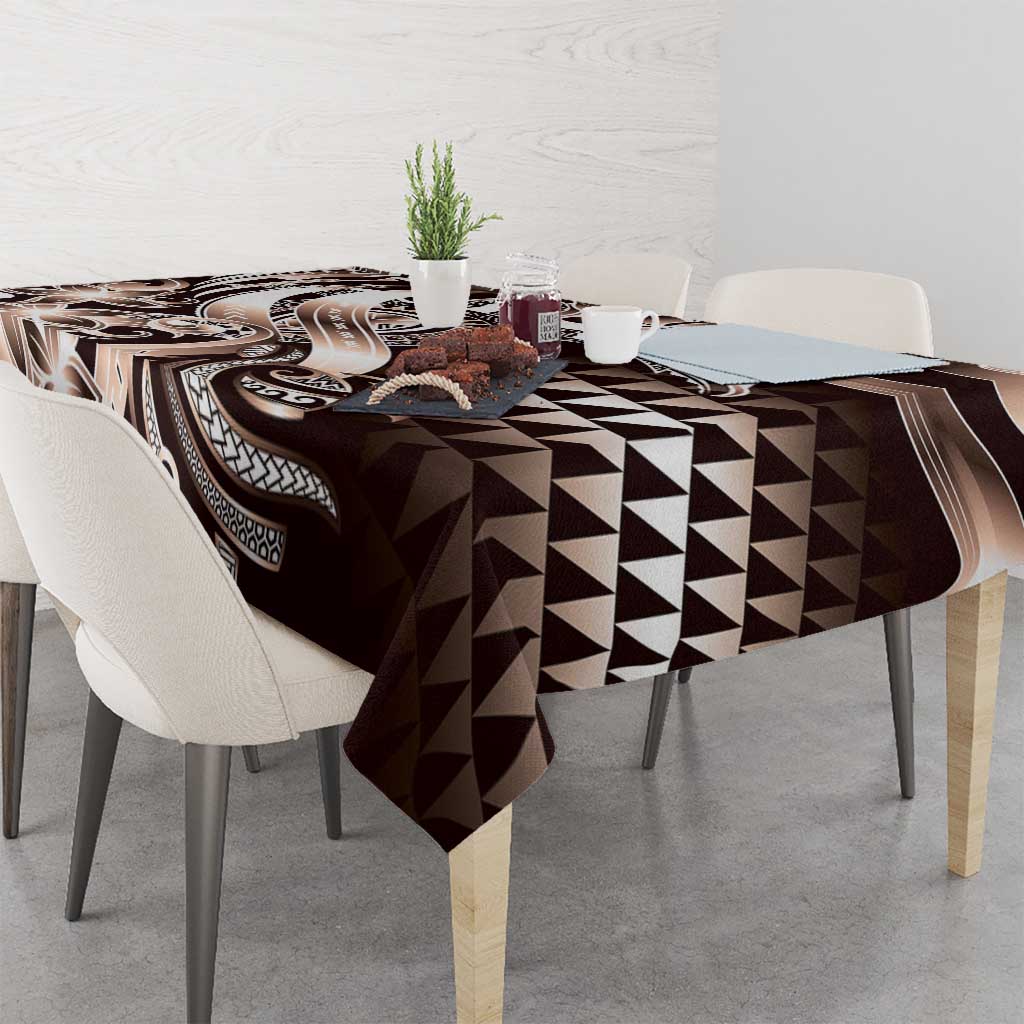 Aloha Mocha Mousse Tribal Honu Tattoo Tablecloth LT9 - Polynesian Pride