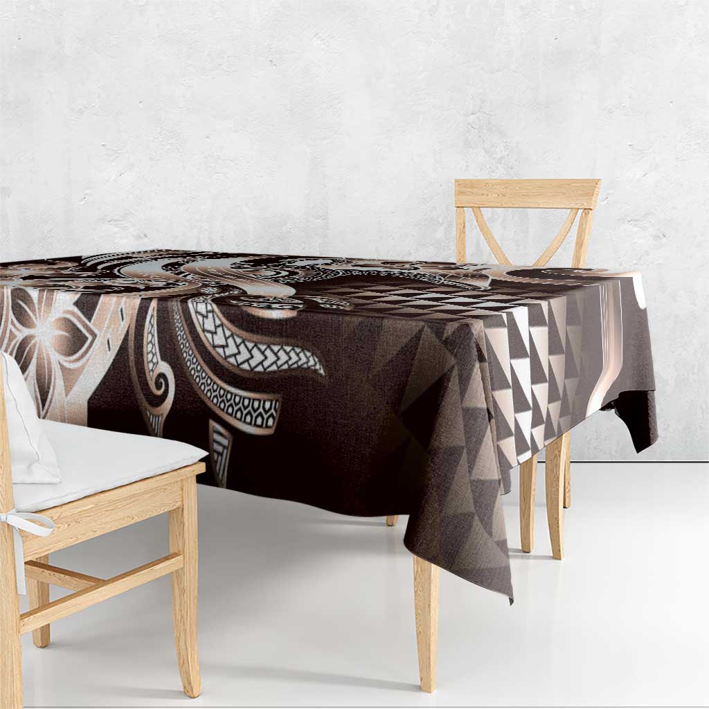Aloha Mocha Mousse Tribal Honu Tattoo Tablecloth LT9 - Polynesian Pride