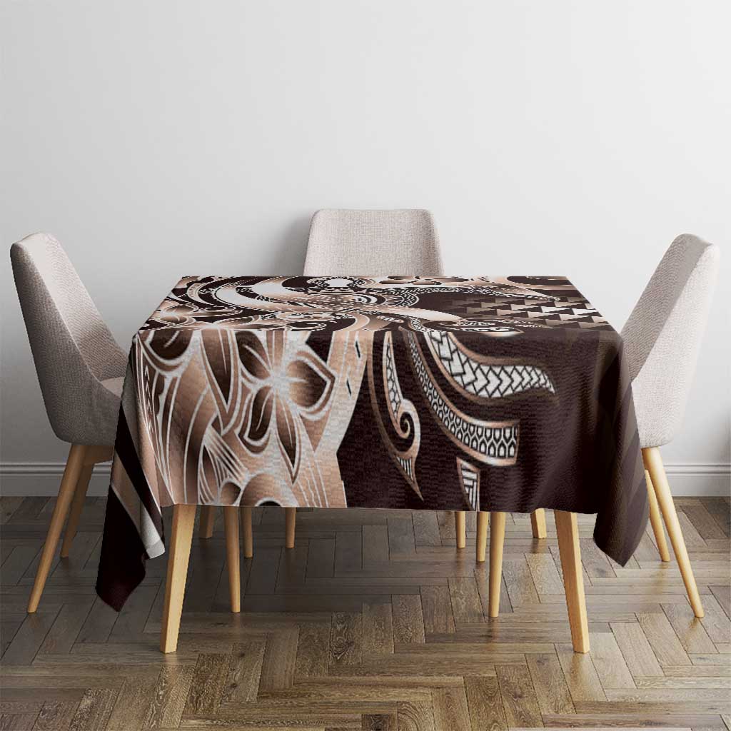 Aloha Mocha Mousse Tribal Honu Tattoo Tablecloth LT9 - Polynesian Pride