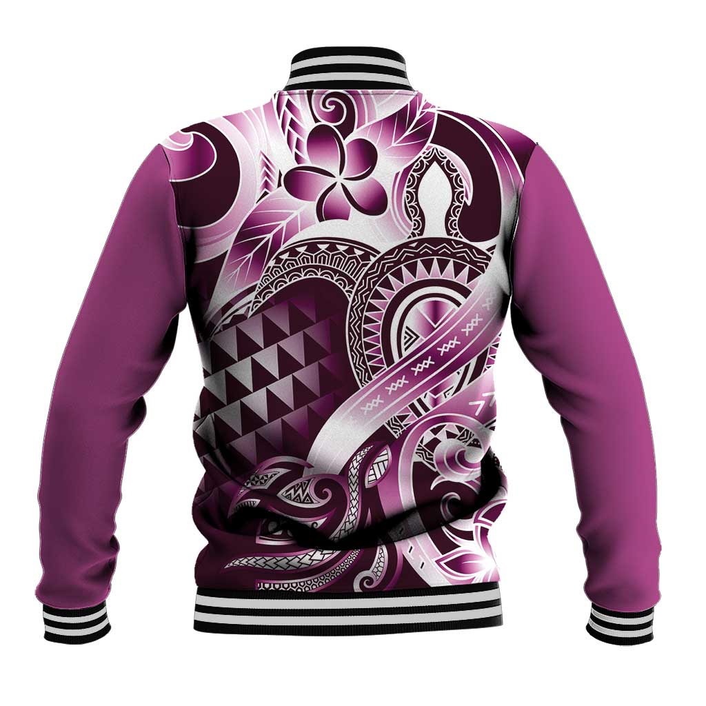 Aloha Pink Tribal Honu Tattoo Baseball Jacket LT9 - Polynesian Pride