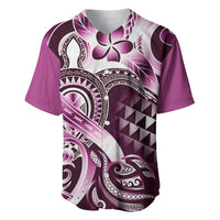 Aloha Pink Tribal Honu Tattoo Baseball Jersey LT9 Pink - Polynesian Pride
