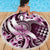 Aloha Pink Tribal Honu Tattoo Beach Blanket