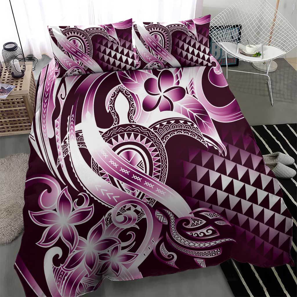 Aloha Pink Tribal Honu Tattoo Bedding Set