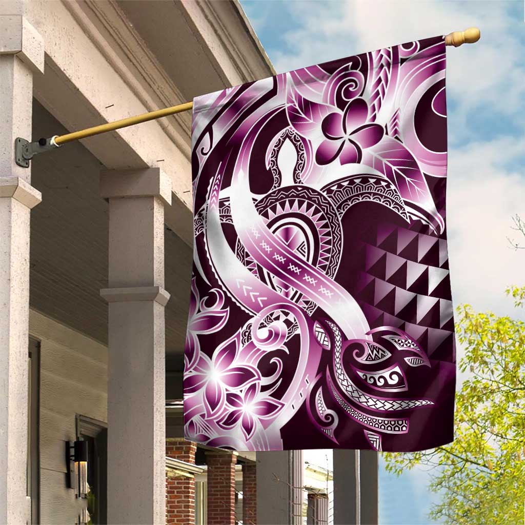 Aloha Pink Tribal Honu Tattoo Garden Flag LT9 House Flag Pink - Polynesian Pride