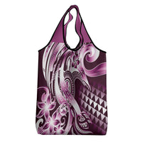 Aloha Pink Tribal Honu Tattoo Grocery Bag