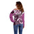 Aloha Pink Tribal Honu Tattoo Off Shoulder Sweater