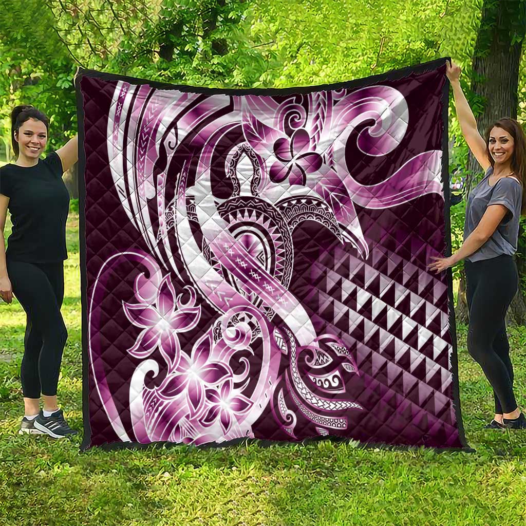 Aloha Pink Tribal Honu Tattoo Quilt LT9 - Polynesian Pride