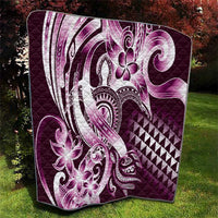 Aloha Pink Tribal Honu Tattoo Quilt LT9 - Polynesian Pride