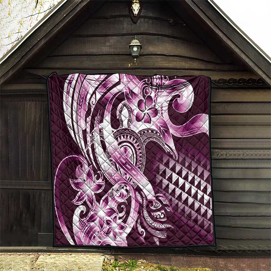 Aloha Pink Tribal Honu Tattoo Quilt LT9 - Polynesian Pride