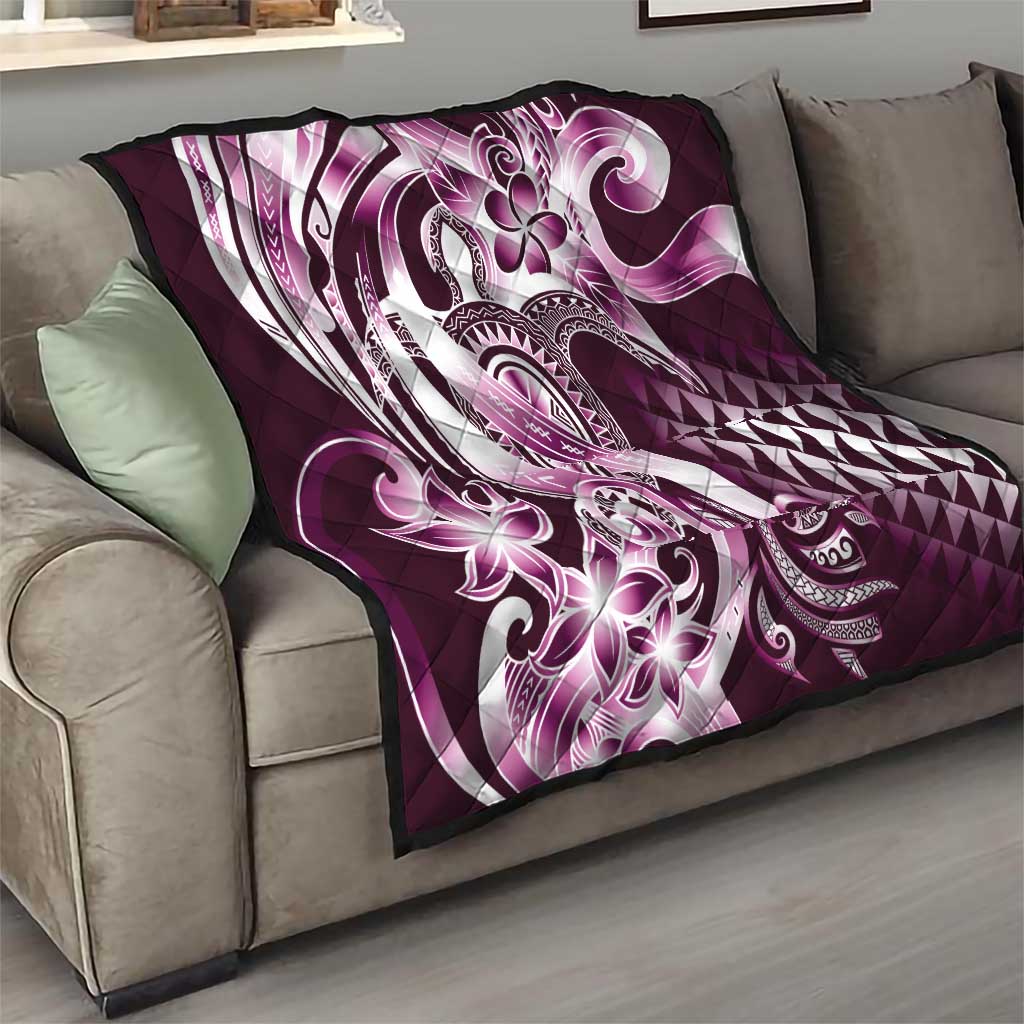 Aloha Pink Tribal Honu Tattoo Quilt LT9 - Polynesian Pride