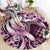 Aloha Pink Tribal Honu Tattoo Round Carpet