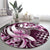 Aloha Pink Tribal Honu Tattoo Round Carpet