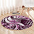 Aloha Pink Tribal Honu Tattoo Round Carpet