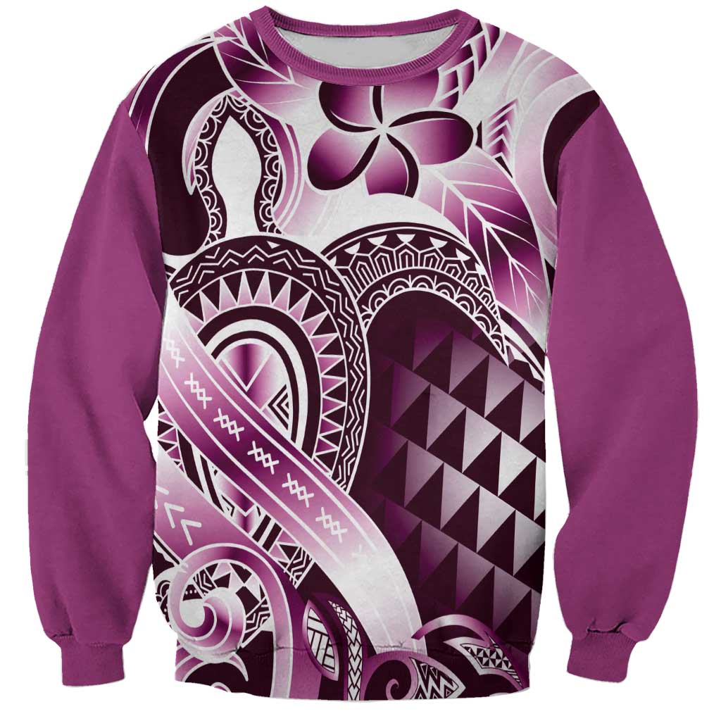 Aloha Pink Tribal Honu Tattoo Sweatshirt LT9 Unisex Pink - Polynesian Pride
