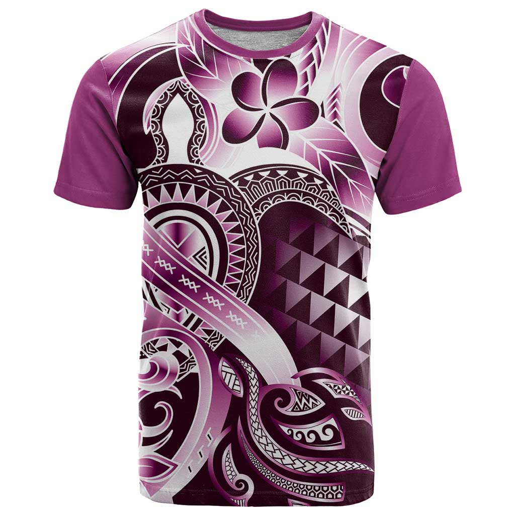 Aloha Pink Tribal Honu Tattoo T Shirt LT9 Pink - Polynesian Pride