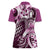 Aloha Pink Tribal Honu Tattoo Women Polo Shirt