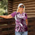 Aloha Pink Tribal Honu Tattoo Women Polo Shirt