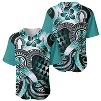 Aloha Turquoise Tribal Honu Tattoo Baseball Jersey LT9 - Polynesian Pride