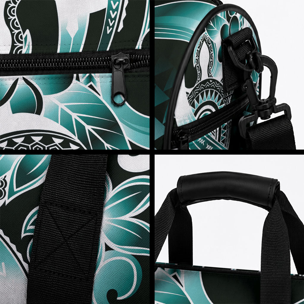Aloha Turquoise Tribal Honu Tattoo Duffle Bag LT9 - Polynesian Pride