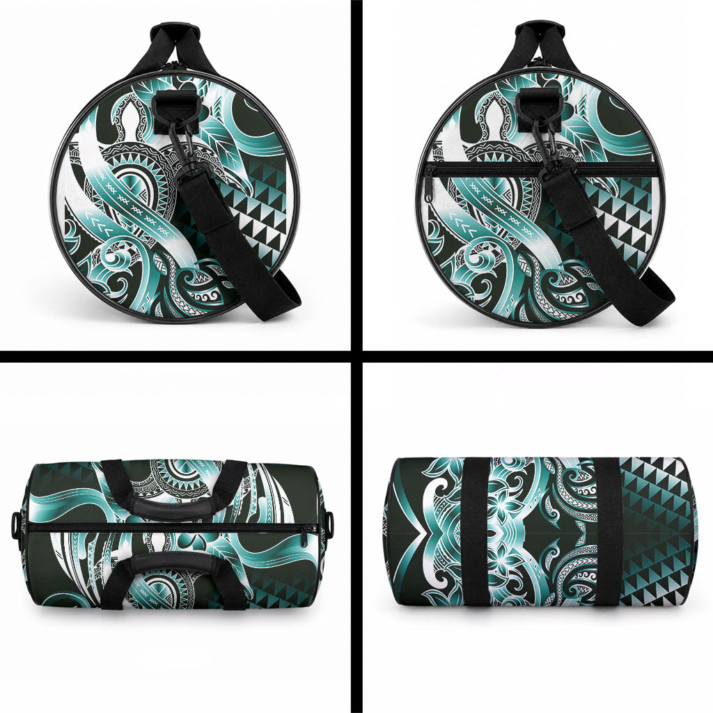 Aloha Turquoise Tribal Honu Tattoo Duffle Bag LT9 - Polynesian Pride