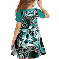 Aloha Turquoise Tribal Honu Tattoo Family Matching Puletasi and Hawaiian Shirt LT9 - Polynesian Pride