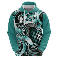 Aloha Turquoise Tribal Honu Tattoo Hoodie