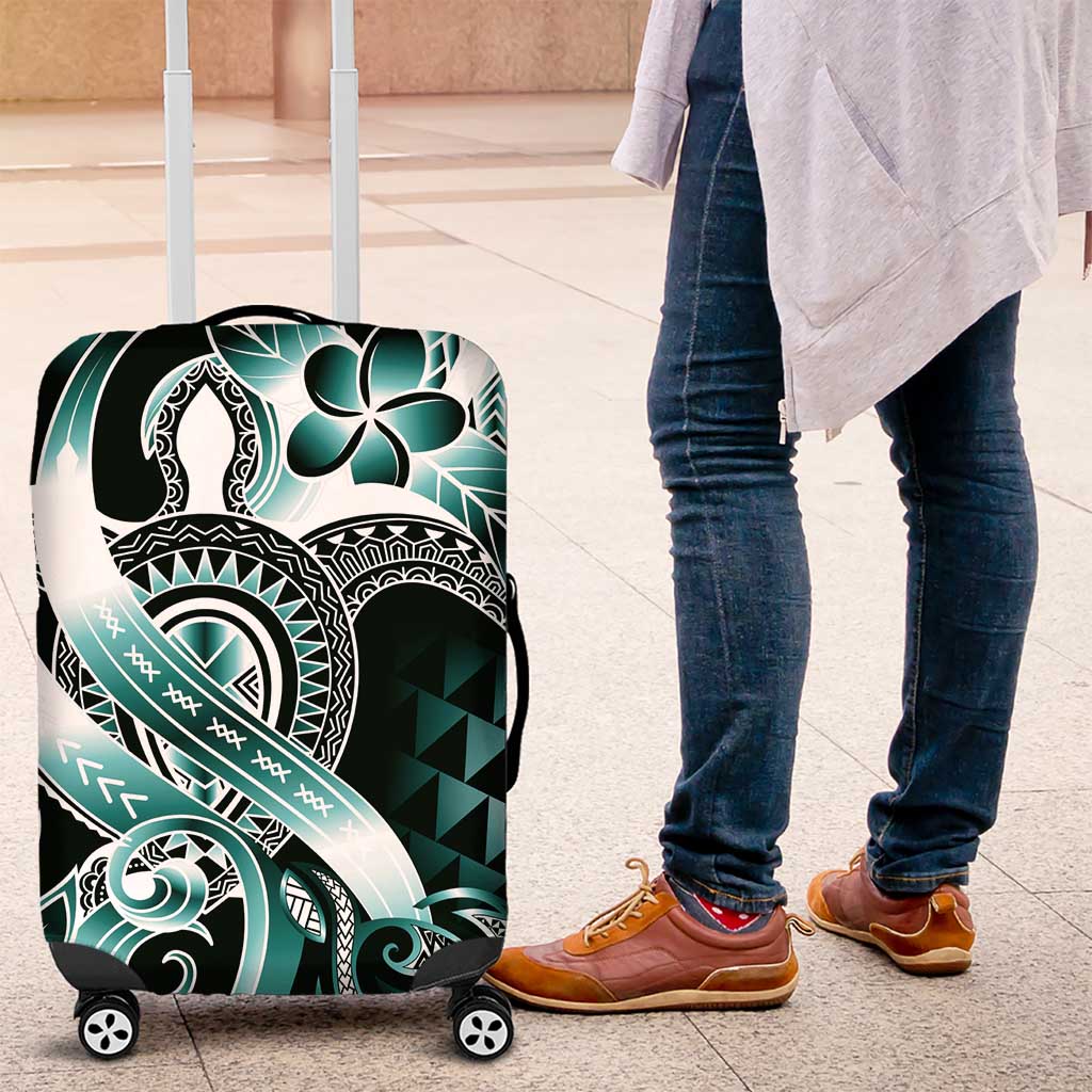 Aloha Turquoise Tribal Honu Tattoo Luggage Cover