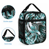 Aloha Turquoise Tribal Honu Tattoo Lunch Bag LT9 - Polynesian Pride