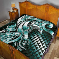 Aloha Turquoise Tribal Honu Tattoo Quilt LT9 - Polynesian Pride