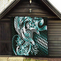 Aloha Turquoise Tribal Honu Tattoo Quilt LT9 - Polynesian Pride