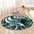 Aloha Turquoise Tribal Honu Tattoo Round Carpet