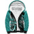 Aloha Turquoise Tribal Honu Tattoo Sherpa Hoodie