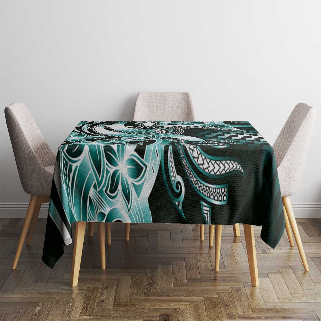 Aloha Turquoise Tribal Honu Tattoo Tablecloth LT9 - Polynesian Pride