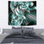 Aloha Turquoise Tribal Honu Tattoo Tapestry